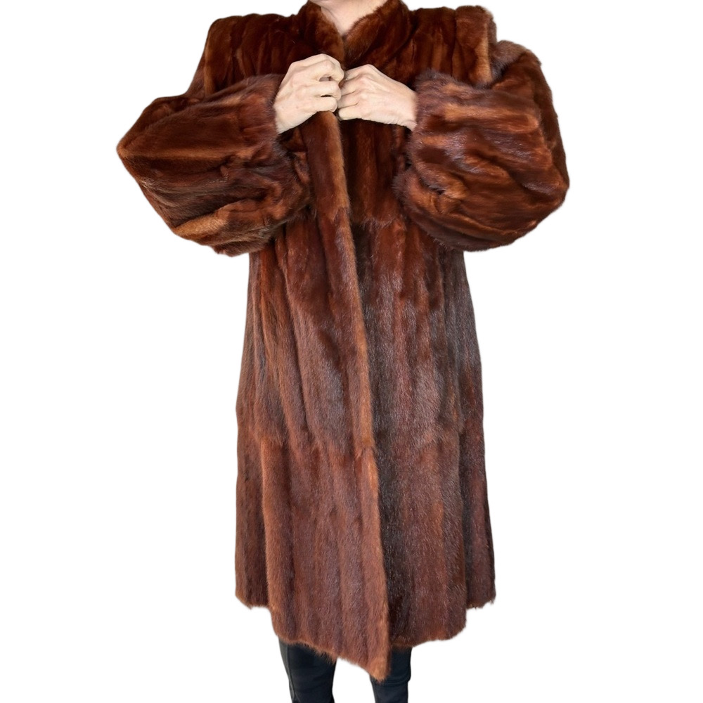 1940’s MINK RED R.J.& NEYMAR Exclusive Stylist LAC Runway 3/4th Length Natural